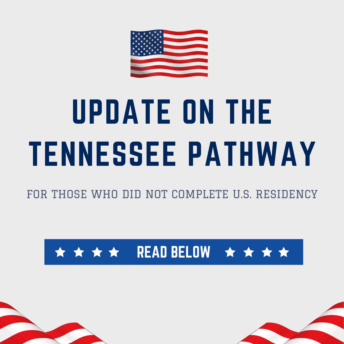 Yesterday, I contacted the Medical Board of Tennessee for updates about the pathway for issuing a license to practice medicine in Tennessee to international medical graduates without repeating U.S. residency. ...[continue reading in the threads below]
