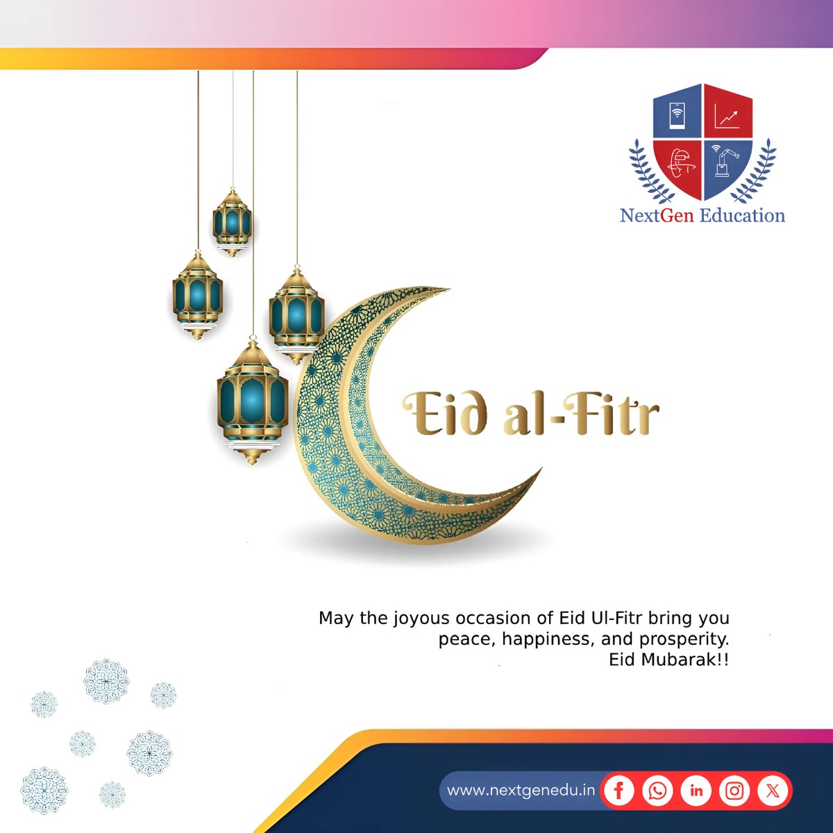 Wishing you and your loved ones a joyous Eid Mubarak! May this special day bring peace, happiness, and blessings to all. ✨🌙#eidmubarak #happiness #blessings #eidulfitr #nextgeneducation