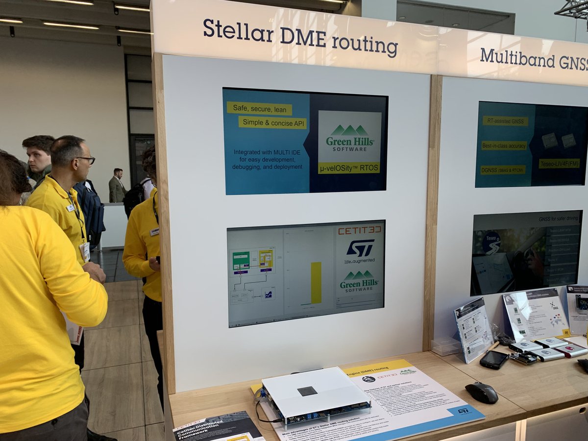 📍 #ew24: discover our #DME routing solution with our Arm-based Stellar MCUs for fast, efficient in-vehicle communications. Benefit from a comprehensive, intuitive development ecosystem in collaboration with our partner Cetitec and our #STAutorizedPartner @GreenHillsPR