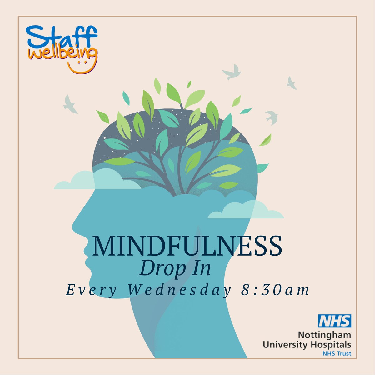 We have a new mindfulness drop in every Wednesday morning at 8:30am, come along and enjoy 20 minutes of mindfulness to start off the day, no booking required. Click the link to join: buff.ly/3TReTWn