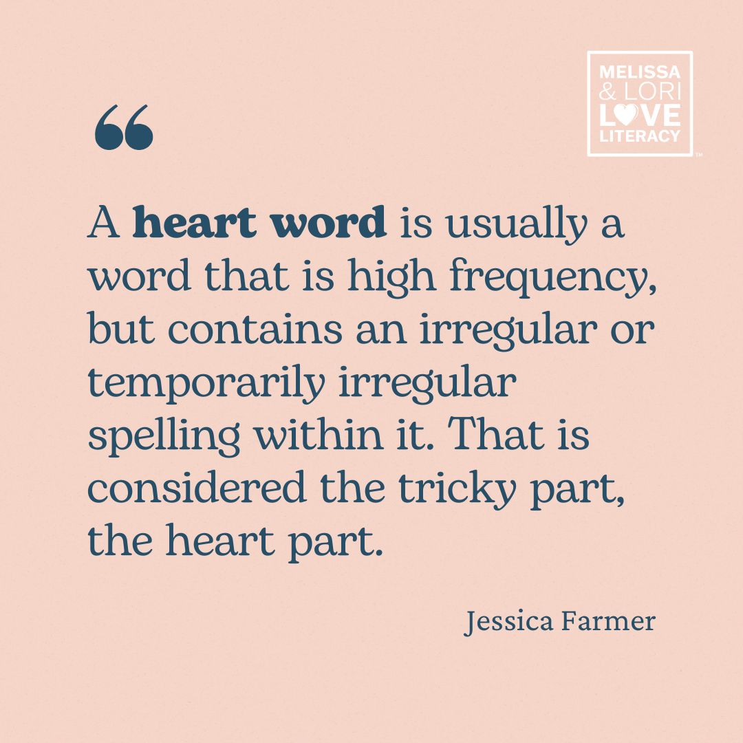 This Friday, Jessica Farmer from Farmer Loves Phonics, shares some quick tips for teaching heart words in our new episode. Here is her definition of heart words! ❤️ If you want to learn more, here is a great article that Jessica recommends. ❤️ ow.ly/jNVc50R57Gc