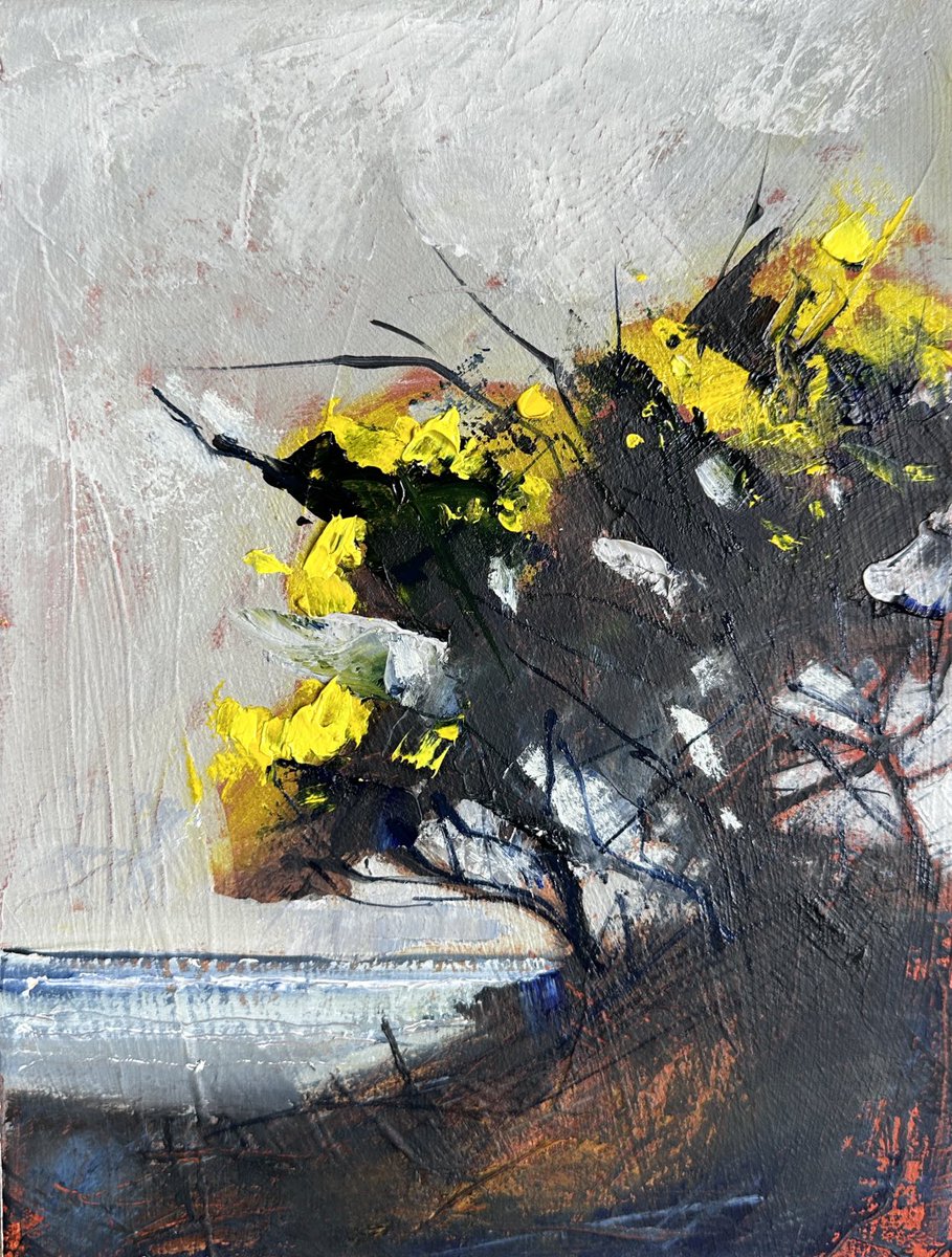 #Gorse #Furze One of my favourite things to see, especially by the sea. #oils 7x10” linen