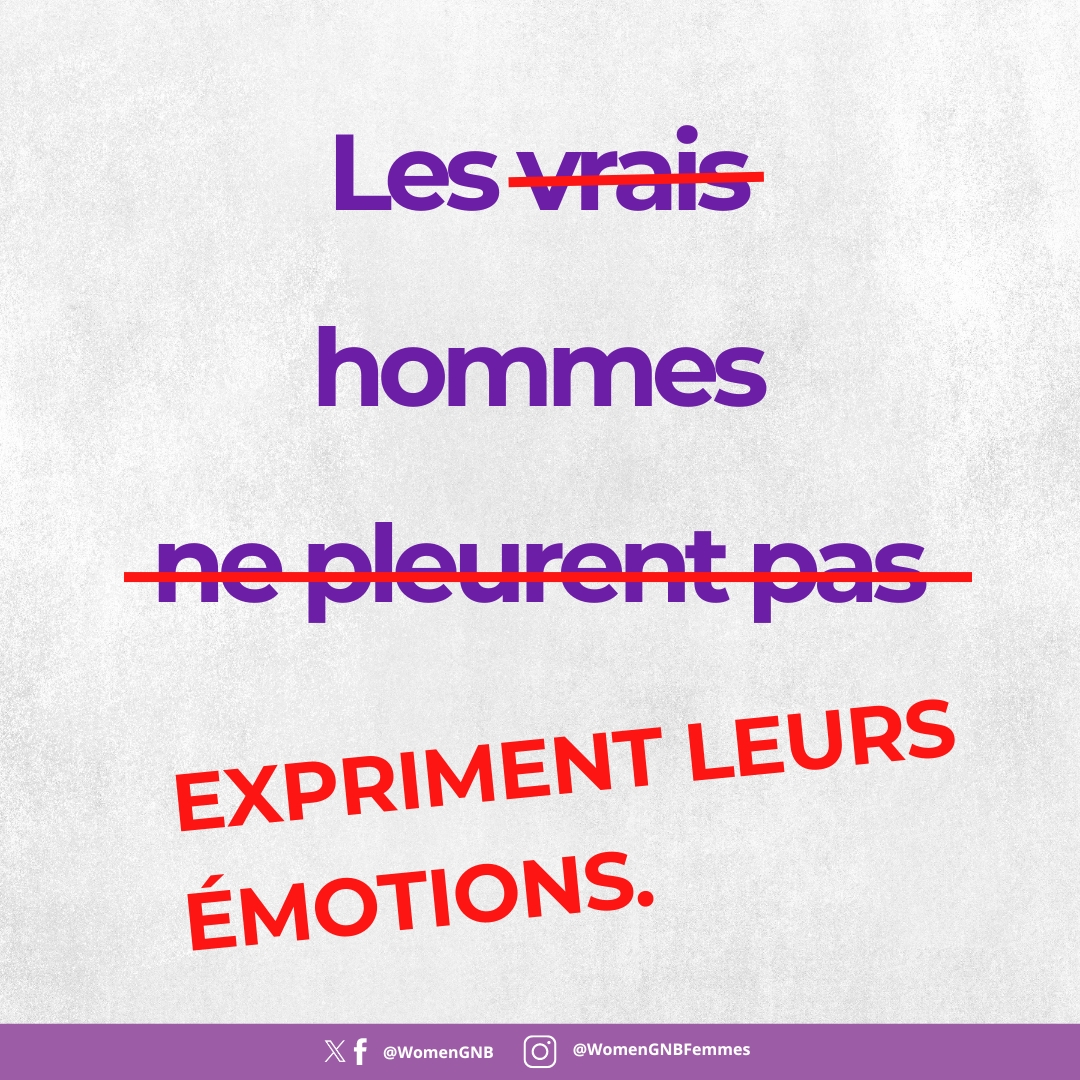 💪 Éliminons le stéréotype! La vraie force vient de la vulnérabilité. Les hommes ont le droit de pleurer, d’exprimer leurs émotions et de demander de l’aide.💜 Soutenons la masculinité saine et encourageons les conversations franches.#ÉgalitéDesFemmes #ÉgalitéDesGenres