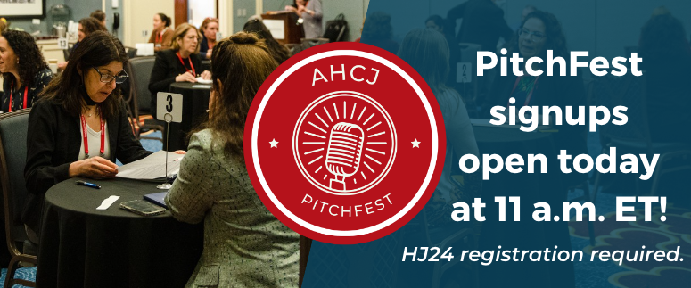 Register for HJ24 now to secure your editor appointments at PitchFest. Sign-ups for PitchFest open at 11 a.m. ET/10 a.m. CT/8 a.m. PT TODAY. healthjournalism.org/blog/2024/04/2…