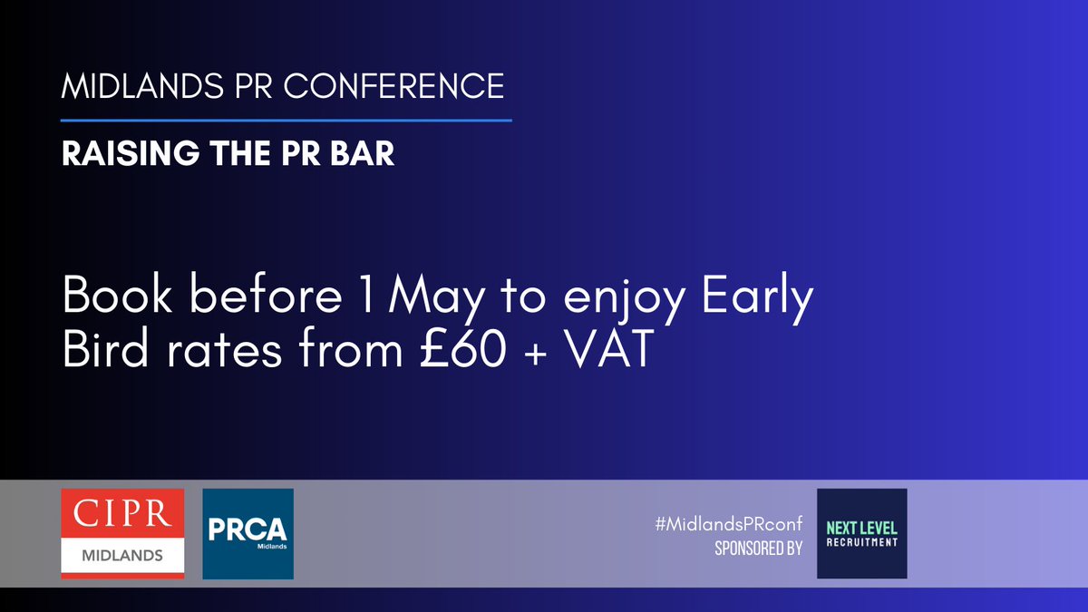 Join @katetoft, ex-Netflix PR head, and AI expert @andismit on June 27th for our Midlands PR Conference in collaboration with @CIPR_Global. Explore legal/ethical issues in reputation management and cutting-edge AI and data topics. Book now: ow.ly/XvyR50Rc8fe