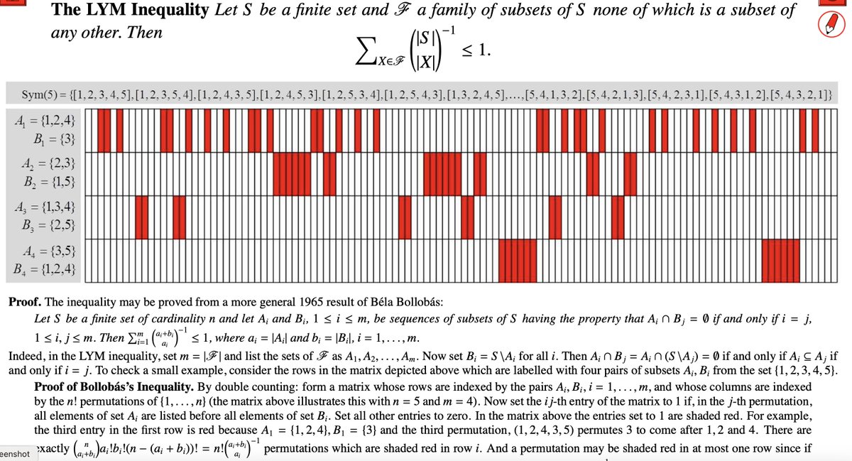 10.IV The Theorem of the Day #TOTD @theoremoftheday is The LYM Inequality: theoremoftheday.org/CombinatorialT…