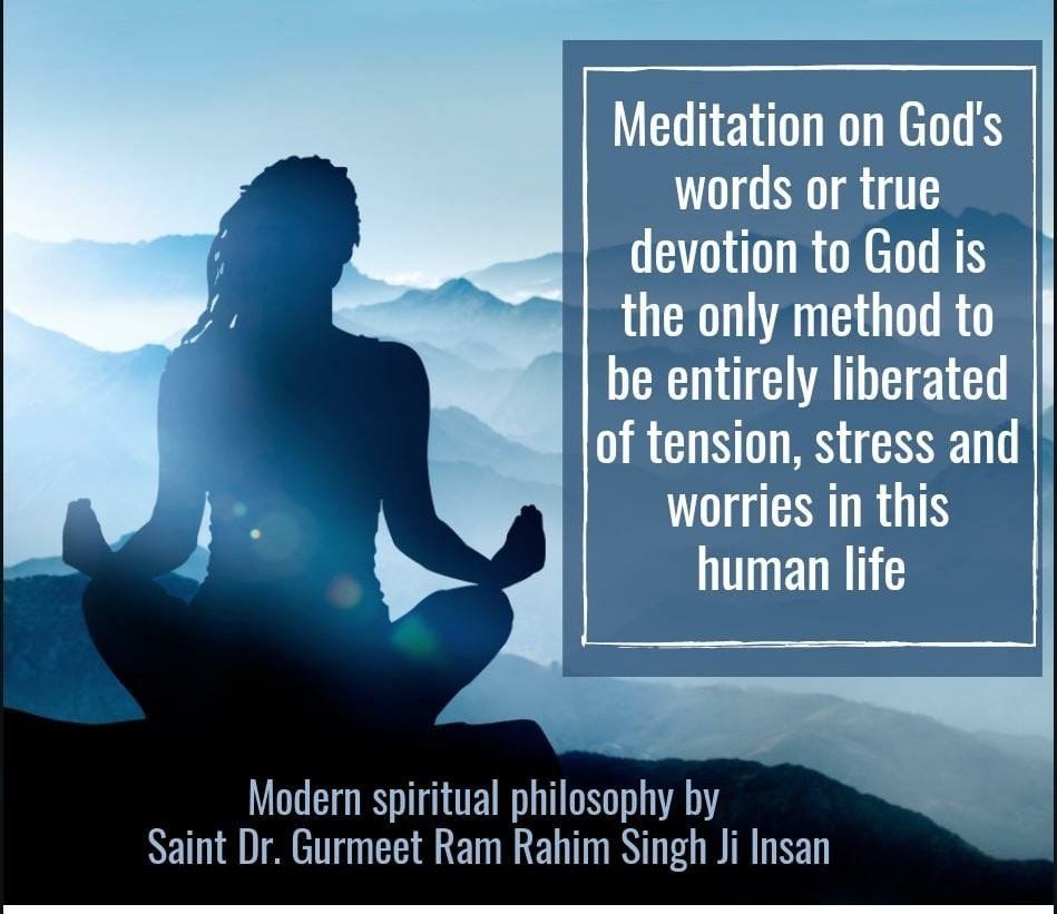 Depression is brought on by stress. According to Saint Dr. MSG Insan, chanting is a powerful meditation technique that may help us overcome all evil and recover from any illness because it harnesses the full strength of our spirit.
#LetGoOfWorries