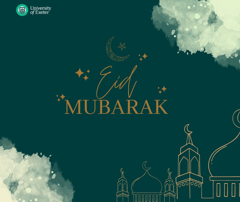 Eid Mubarak to all our alumni and supporters, in Exeter and around the world, celebrating Eid Al Fitr, the end of Ramadan. 🌙