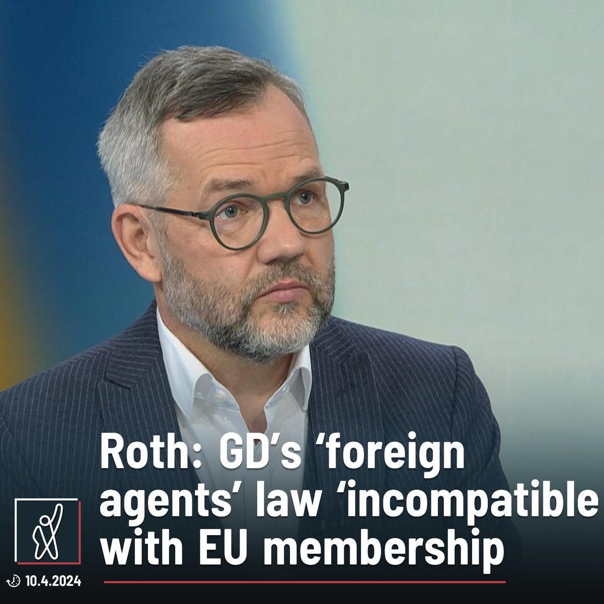 “The proposed foreign agent law is incompatible with an EU membership,” Chairman of Bundestag’s Foreign Affairs Committee @MiRo_SPD wrote on X. “Georgian Dream should listen to its people: 90% of Georgians want to join the EU, not Putin’s Russia,” he added.