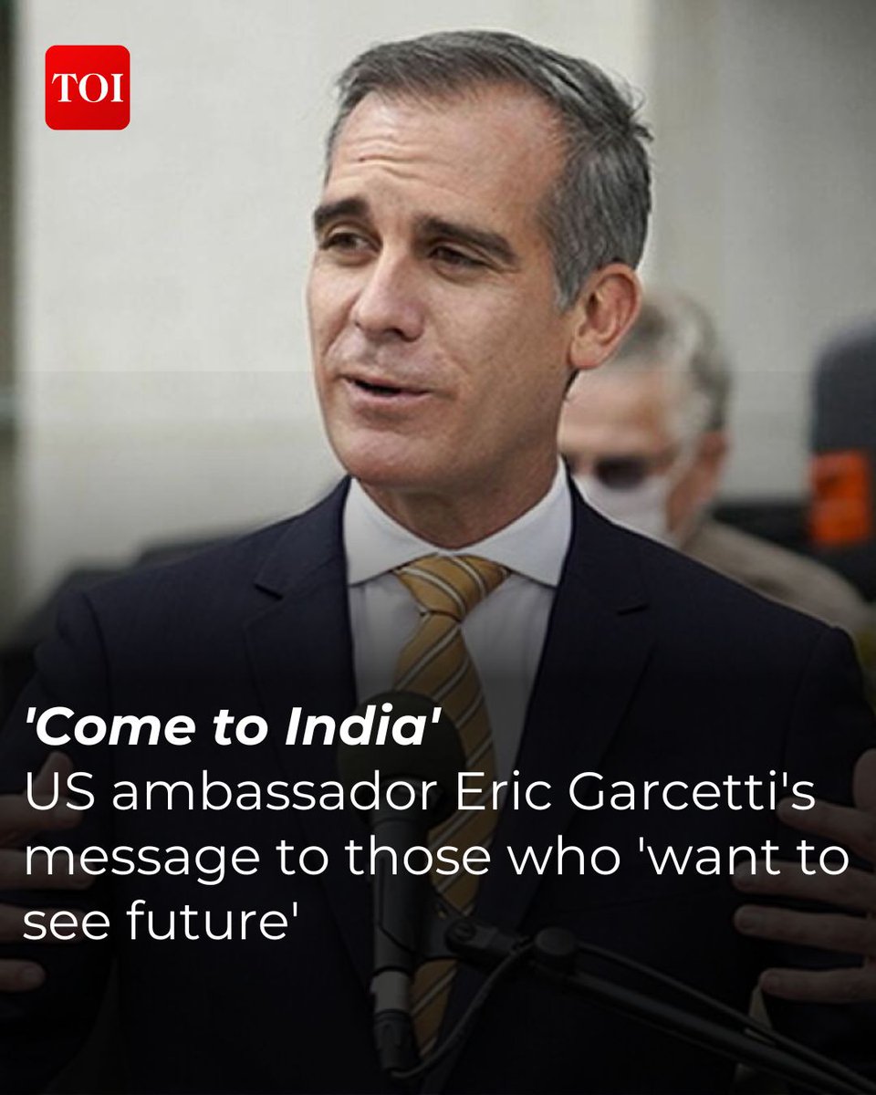 The ambassador of the United States to India, #EricGarcetti, in a compelling address highlighted the pivotal role India plays in shaping the future and said if one 'wants to see the future, come to India.'

Read more at: toi.in/EricG