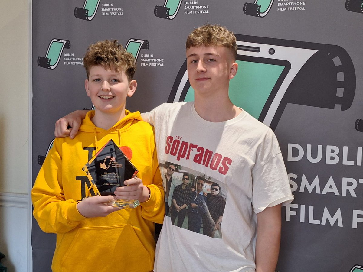 Congratulations to Samuel Cahill and Ethan Cahill who won the Dublin Smartphone Festival Under 16 for the third time in a row, for the short film, The Quest.