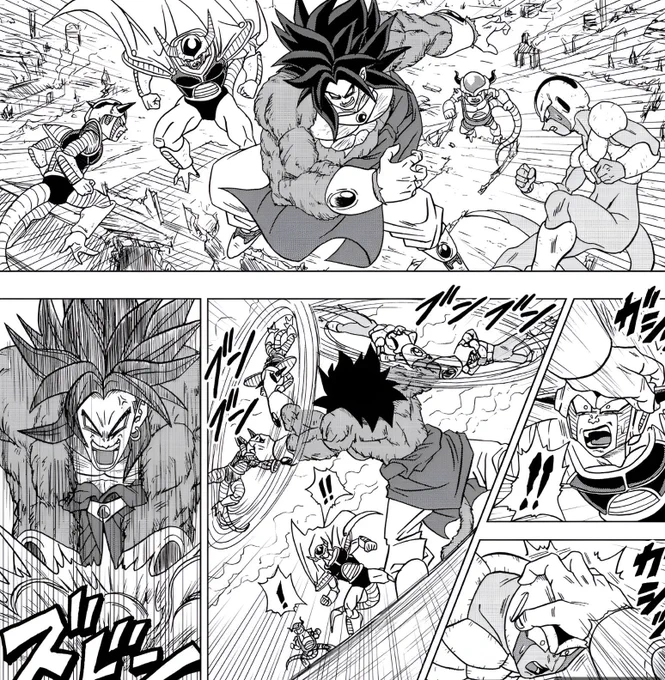 ドラゴンボールヒーローズの漫画なんだろうけどフリーザ一族がブロリー4にボコボコにされちょる…

仲良く頭掴まれてぶんぶん振り回される兄弟の微笑ましい姿に涙が溢れる 