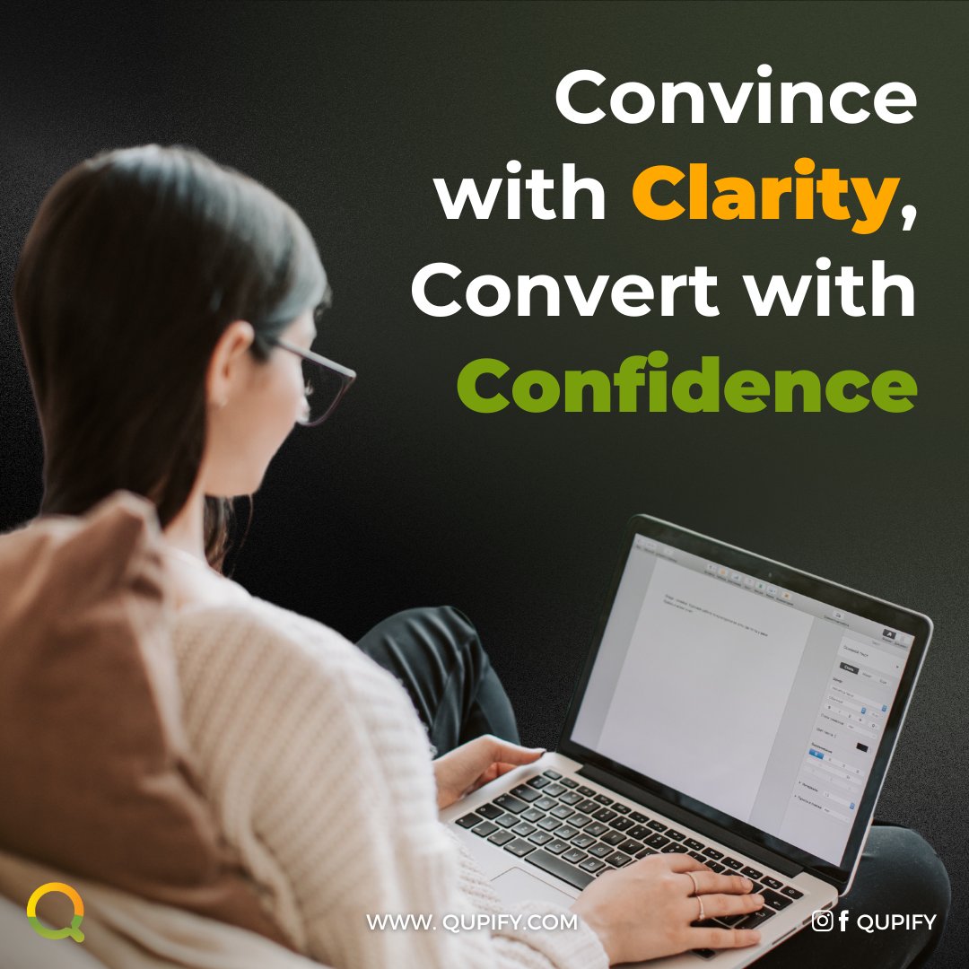 📝 Persuasive copywriting is the secret sauce to turning readers into customers. Learn how to harness the power of words to captivate and convince your audience on our website. 🌐 qupify.com 📧 hello@qupify.com #Copywriting #ContentMarketing
