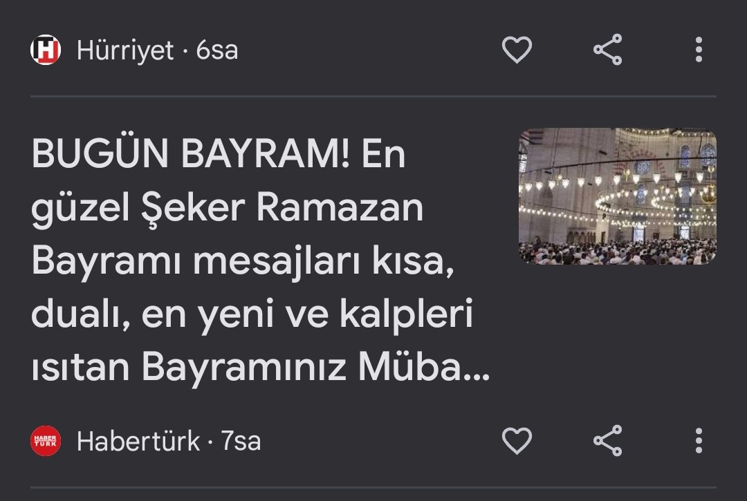 Bizler ramazan bayramini kutlarken sizlerin de aynı günlerde 'ŞEKER' bayramı kutlamaniz ilginç bir tesadüf. Hangi din mensupları kutluyor bu bayramı onu merak ettim. @Haberturk