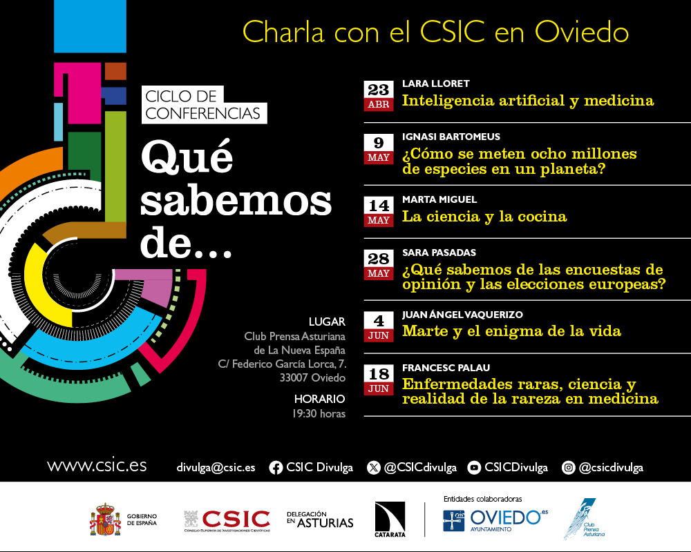 Comienza una nueva edición del ciclo 'Qué sabemos de...' como cada año, en Oviedo, en el Club de Prensa Asturiana de LNE Te esperamos!! 🗣️ @aytoviedo @lanuevaespana @CSICdivulga @CSIC @CatarataLibros @SCTAsturias @iplacsic @incarCSIC @_IMIB_ @NanoCINN @IEO_GIJON @IGME1849