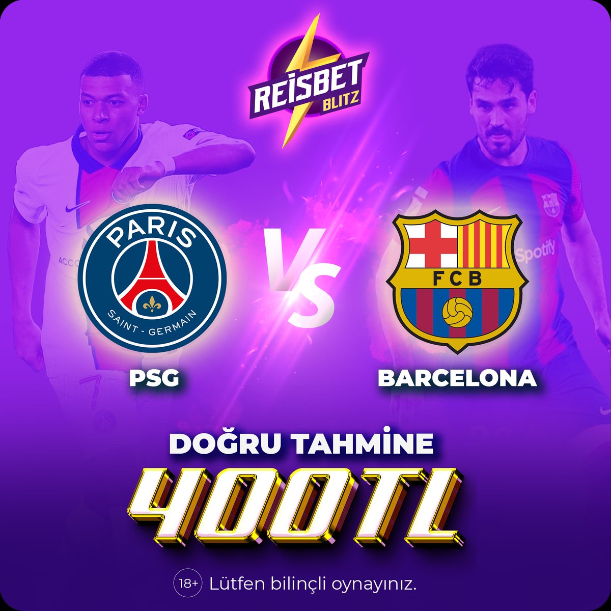 🎉 ReisBet | Blitz Şampiyonlar Ligi Tek Maç 400 TL Nakit

💢 PSG - BARCELONA - Seçenekler: 2.5 GOL ALT/ÜST

Üyelik 📲 forumlideri.social/Reisbet

Katılım ➡️ bahislideri12.com/konu/reisbet-b…