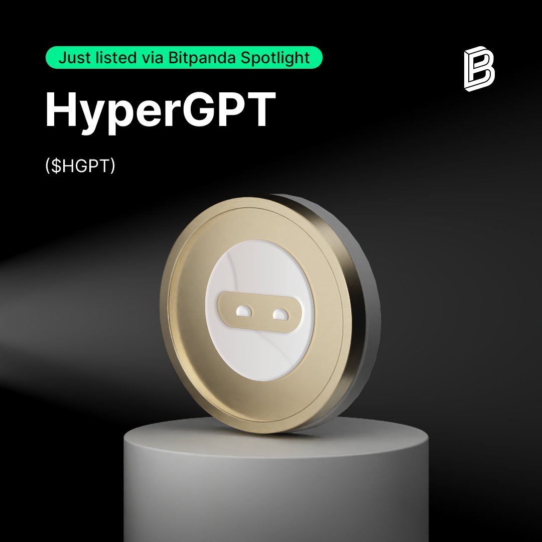And just like that, $HGPT is live via #BitpandaSpotlight! @hypergpt is a Web3 marketplace aiming to streamline access to AI solutions. Developers leverage a standardised API for cost-effective integration, while users enjoy easy management and secure subscription with crypto…