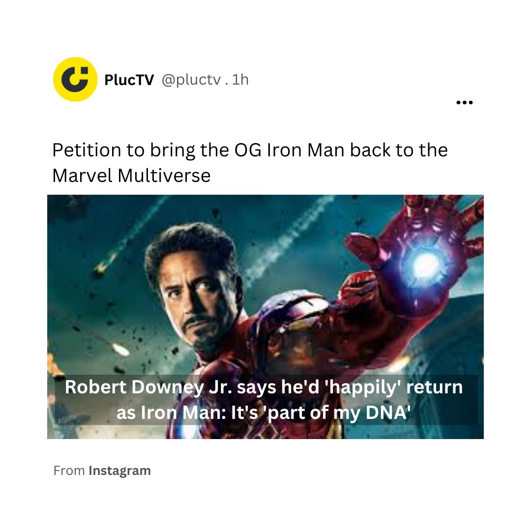 These words from Robert Downey Jr., aka Iron Man, made our day!!😍 Imagine him suiting up as Iron Man one more time. Now that's a proper fan moment!