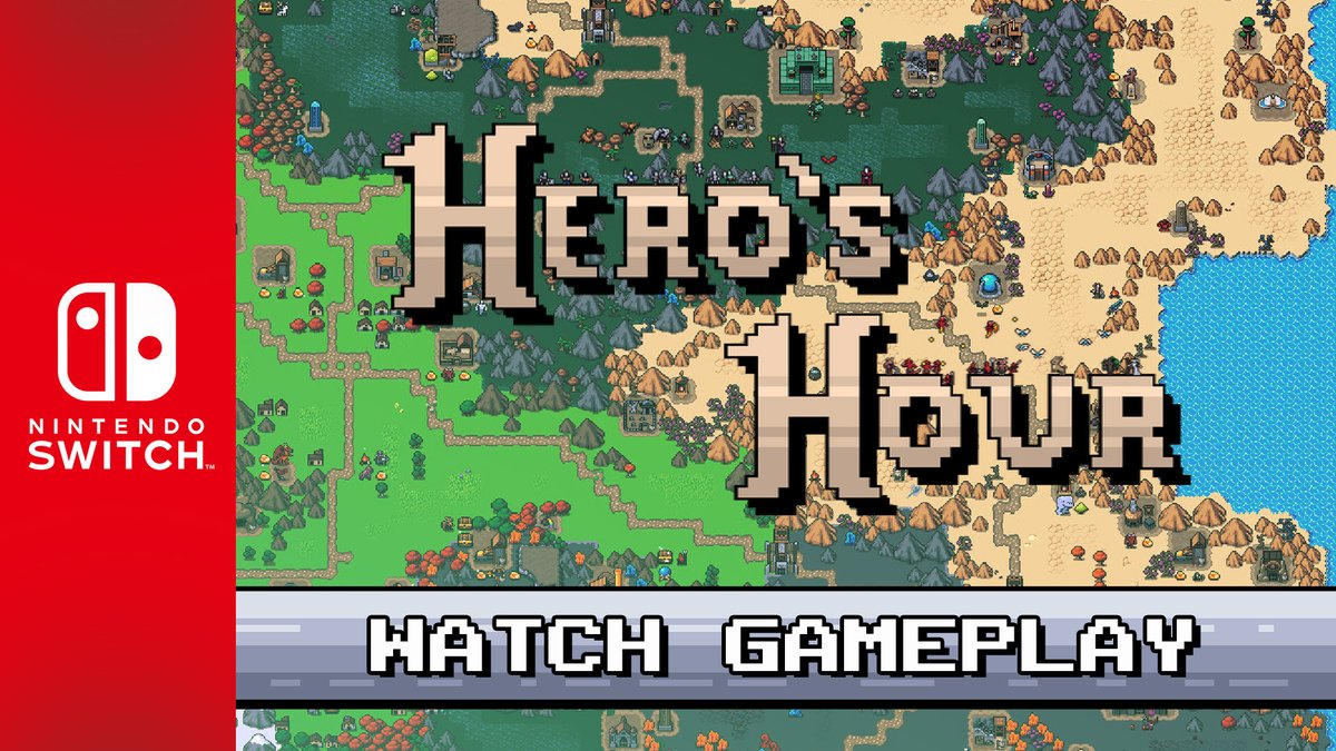 Watch the first 20 minutes of Hero's Hour gameplay now on @ForeverEntert's YouTube channel! 📺youtube.com/watch?v=LdiD3O… Hero's Hour premieres tomorrow! Wishlist now: 🔴 nintendo.com/us/store/produ… @GoblinzPub @ThingOnItsOwn