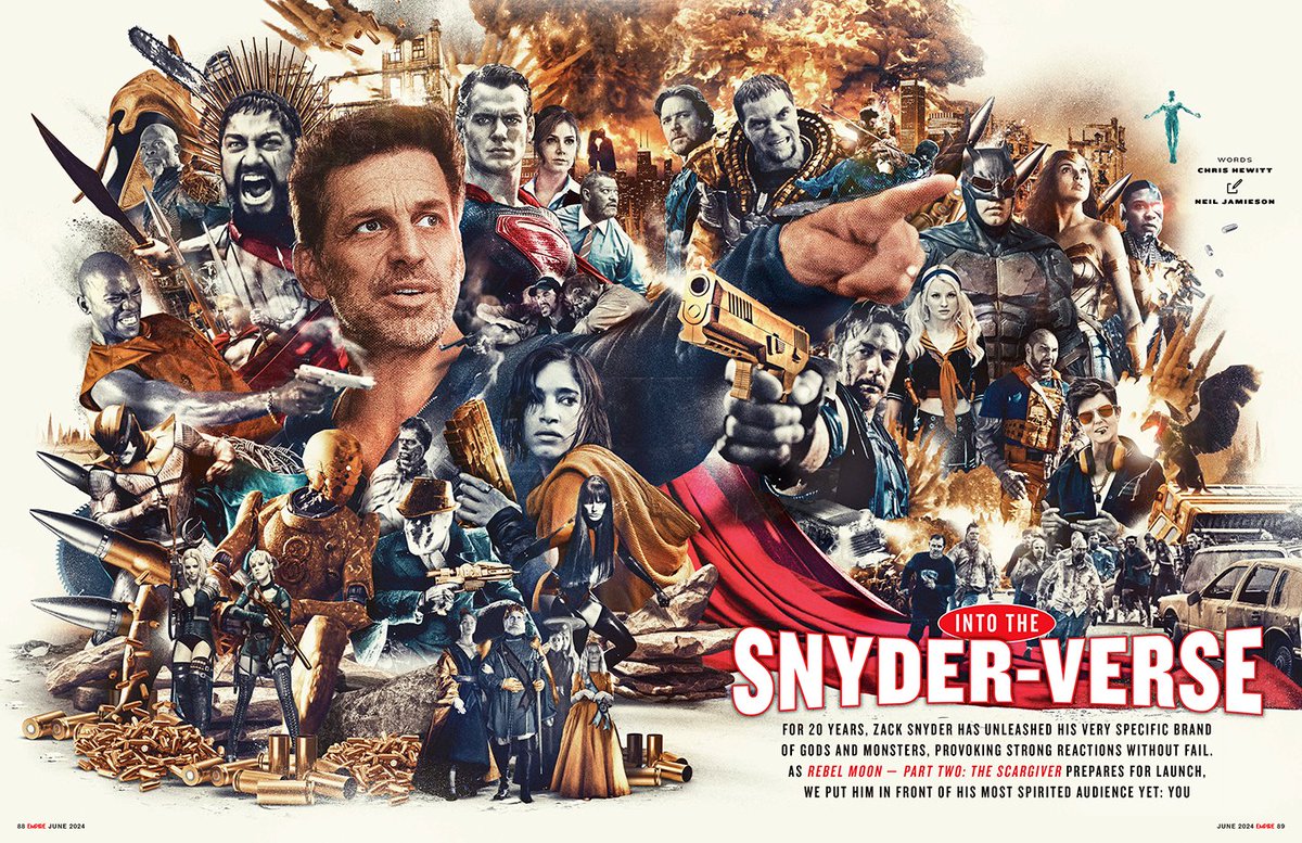 From the DCEU, to cult comic adaptations, to action genre carnage, Zack Snyder never fails to provoke a strong reaction. We asked the filmmaker your questions – on sci-fi, Superman, and… er, Shrek. Words @ChrisHewitt. Art @njamieson1271. ORDER A COPY: bit.ly/empireacolyte_x