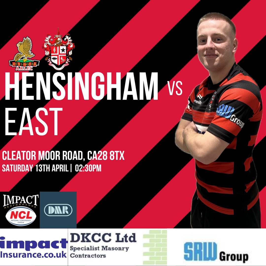 🔴⚫️ GAME WEEK⚫️🔴

The first are up in Cumbria this weekend to face Hensingham!

🆚 Hensingham
🏟️ Cleator Moor Rd, Whitehaven CA28 8TX
📅 Saturday 13th April 
⌚️02:30pm
🏆 NCL Division 3