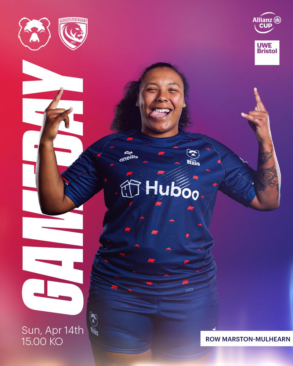 Bristol Bears Women ๐ป (@bristolbearsw) on Twitter photo ๐๐จ๐ฃ ๐๐๐ฉ๐๐ฅ! ๐ฅต
๐ <a href="/gloshartpury/">Gloucester Hartpury</a>
๐ #AllianzCup
๐ Shaftesbury Park
โฐ 3pm KO
๐๏ธ Tickets available on the gate
#BRIvGLO | #BristolBears ๐๐จ๐ฃ ๐๐๐ฉ๐๐ฅ! ๐ฅต
๐ <a href="/gloshartpury/">Gloucester Hartpury</a>
๐ #AllianzCup
๐ Shaftesbury Park
โฐ 3pm KO
๐๏ธ Tickets available on the gate
#BRIvGLO | #BristolBears