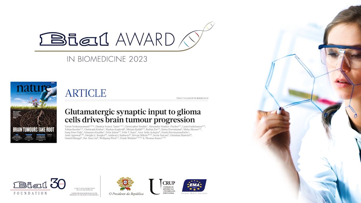 🧠 The winning work of the #BIALAwardinBiomedicine 2023, represents a breakthrough in understanding many types of cancers, especially glioblastomas, a very aggressive type of brain cancer, by documenting the first neuron-to-tumour synapses. 🎞️ Watch here bit.ly/BF_YT_BAB2023…