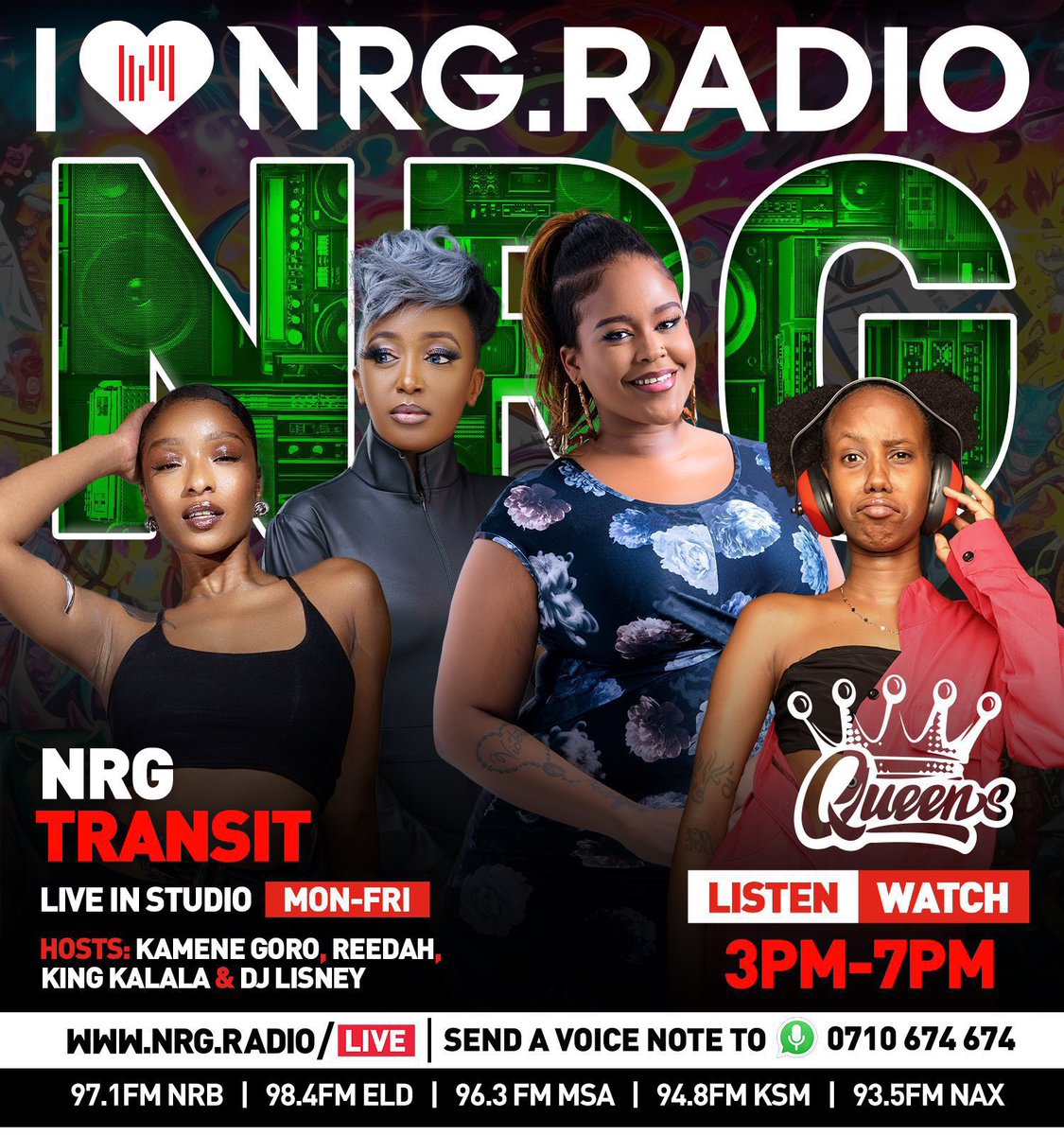 It’s a WCW today and of course wishing Happy Eid al-Fitr to all our Muslim brother and sisters,Tune in to the Transit Queen show from 3pm-7pm 😍😍 @djlisney @KameneGoro @KING__KALALA @reedahyvonne #NRGTransitQueens #NRGRadioKenya #NRGTransit