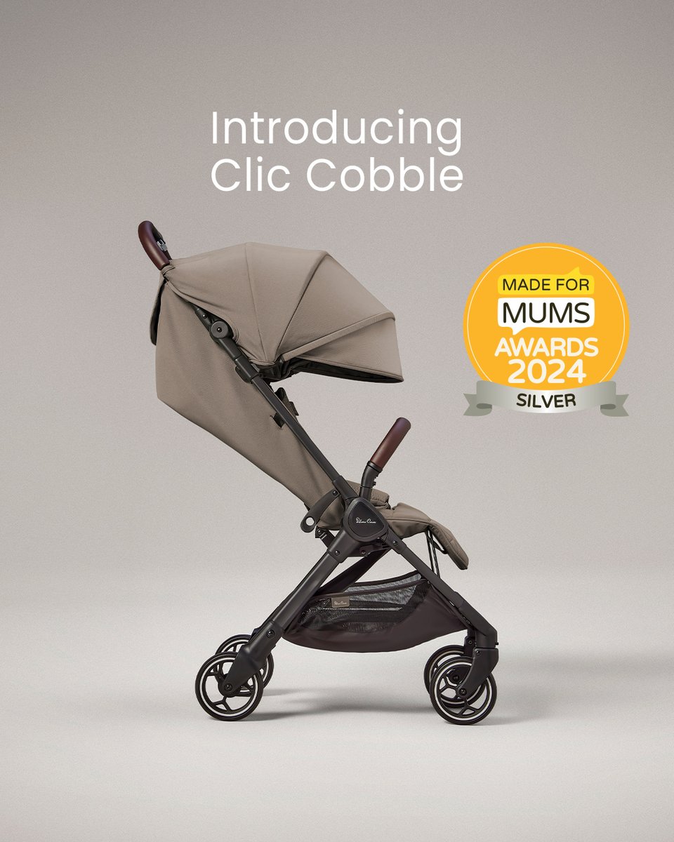 NEW Clic Cobble is now available to buy via the link in bio. 🧸🤎 Neutral tones, complemented beautifully by a statement black chassis and cocoa accents, the #SilverCross Clic is our lightest city #stroller that will turn heads as you stroll: silvercrossbaby.com/products/clic-…