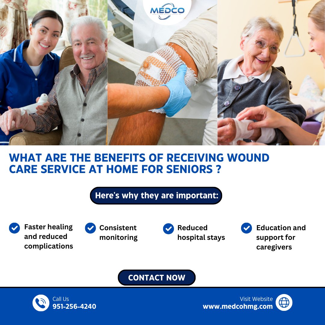 Concerned about a senior's wound? Home health wound care can provide peace of mind with expert assessment, treatment, and education for you and your loved one.
#medcohealthcaremedicalgroup
#homehealthcare
#WoundCare
#caregiversupport
