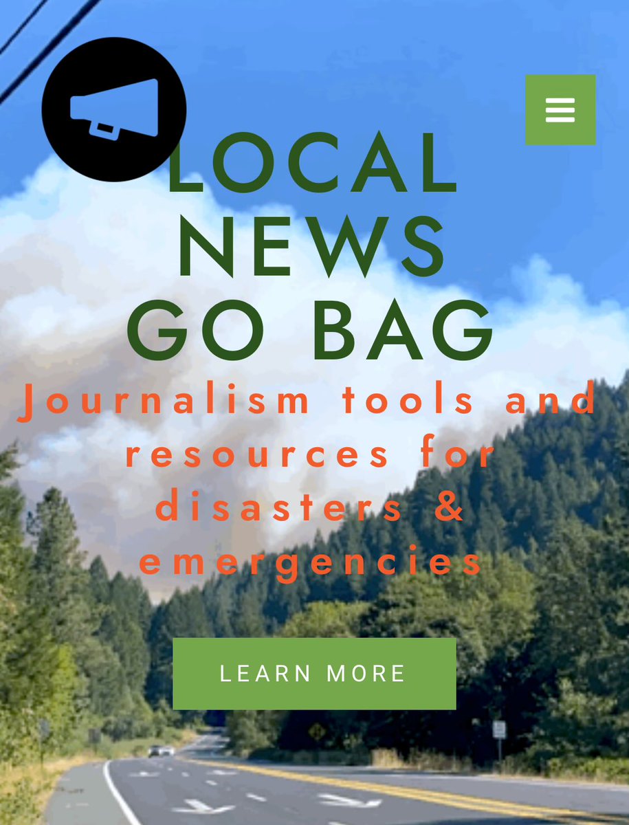 From lifesaving information to real-time updates, local journalists play a big role when wildfire & other disaster strikes. This new resource has templates and tools for local disaster reporting. newsgobag.com