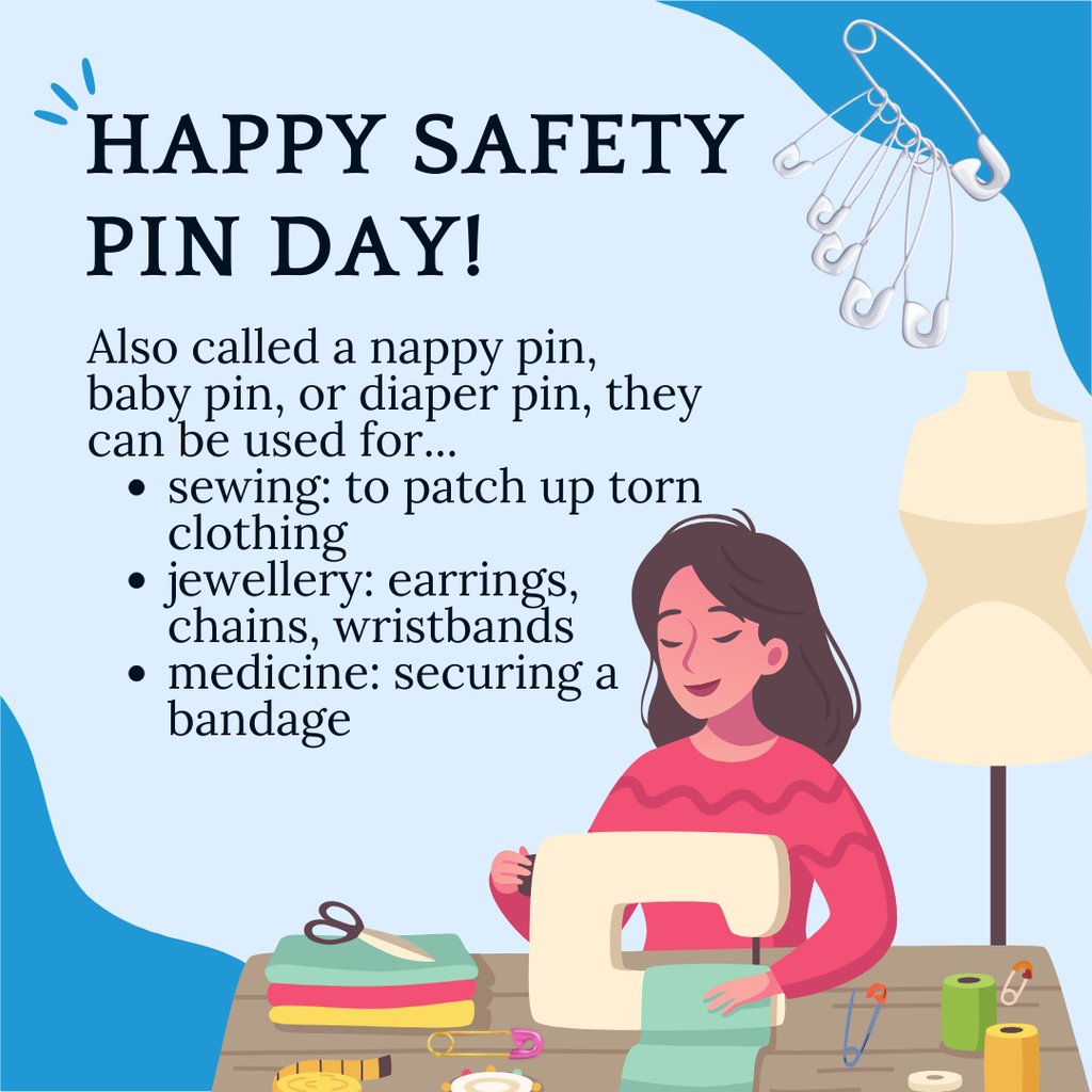 Patented in 1849, mechanic Walter Hunt invented what he called the “dress pin” to be a safer alternative to straight pins that frequently injured users. The dress pin was later rebranded as the safety pin that practically everyone uses at some point!
