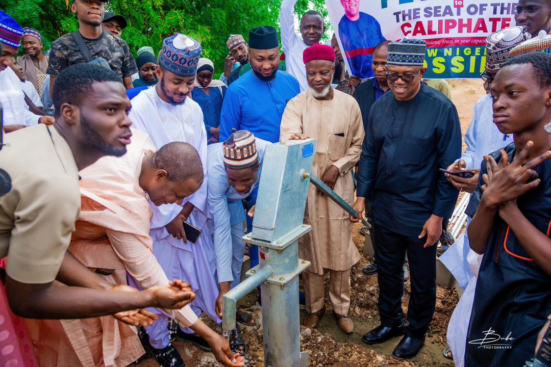 Obi is clueless. He should have used solar powered boreholes for these projects. So that when panel batteries spoil, the community would go back to their water scarcity. This manual one would make the water available for ages. I don't just like it.