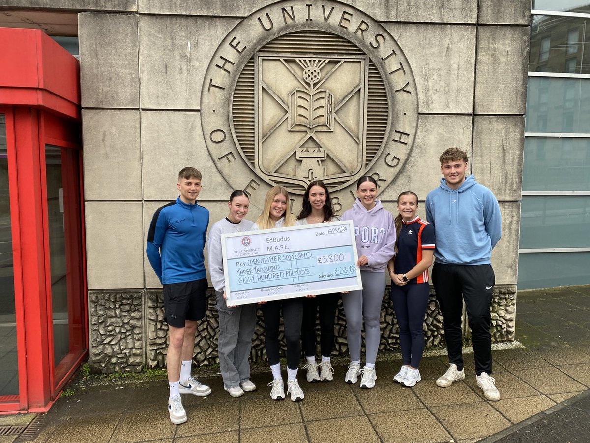 Colin Brough (@colbrough) on Twitter photo It is with no small measure of pride that the EdBudds <a href="/UoE_PE/">MA(Hons) PE</a> committee can announce that we have raised £3,800 for this year’s charity <a href="/MenScotland/">Men Matter Scotland</a> Men Matter. A huge thanks to all who supported us this year <a href="/MorayHouse/">Moray House School of Education and Sport</a> <a href="/EdinburghUni/">The University of Edinburgh</a> 👏 It is with no small measure of pride that the EdBudds <a href="/UoE_PE/">MA(Hons) PE</a> committee can announce that we have raised £3,800 for this year’s charity <a href="/MenScotland/">Men Matter Scotland</a> Men Matter. A huge thanks to all who supported us this year <a href="/MorayHouse/">Moray House School of Education and Sport</a> <a href="/EdinburghUni/">The University of Edinburgh</a> 👏