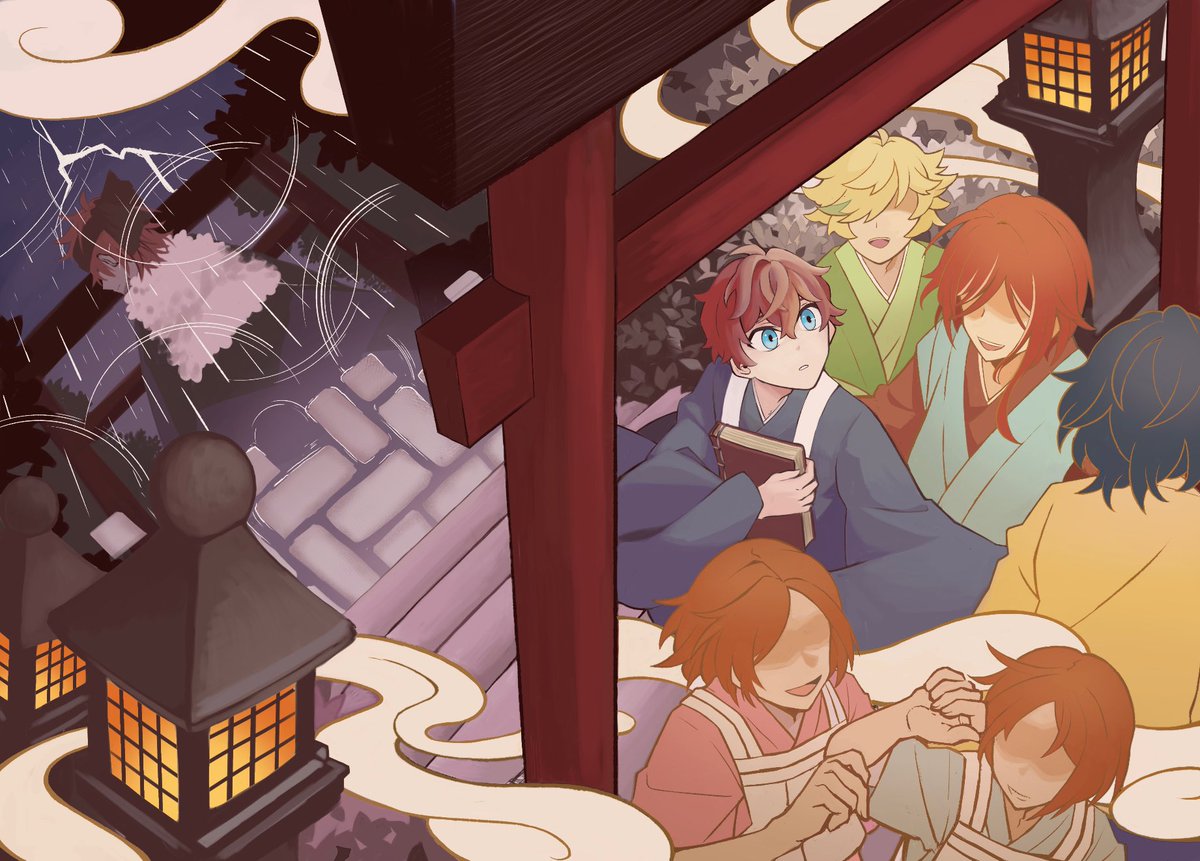 HarusomiArts's tweet photo. My spread for the @ESMythosZine zine! Twas a time of trying out many things here. https://t.co/q0vtXCxTsw