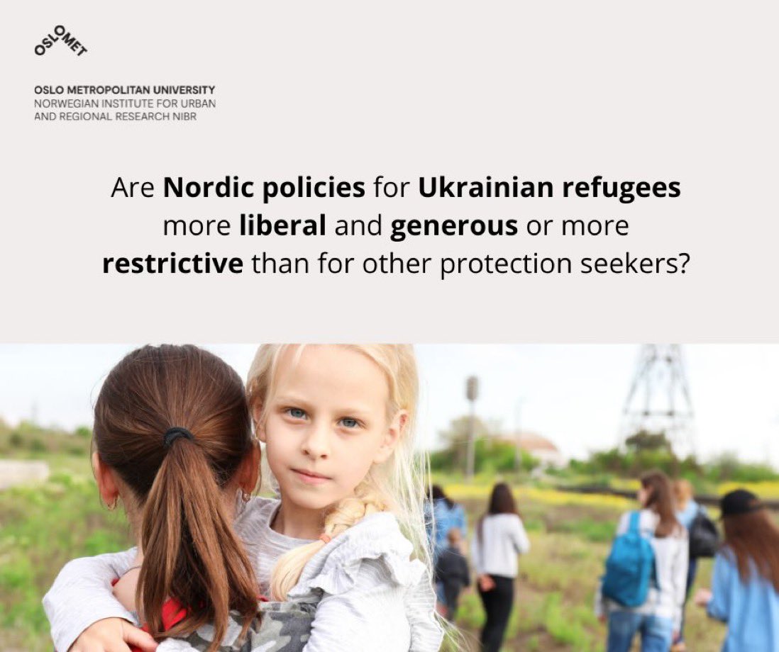 New NIBR policy brief, by Vilde Hernes and Åsne Danielsen, at By- og regionforskningsinstituttet @nibr_no @OsloMet 🇳🇴🇸🇪🇩🇰🇫🇮How have the Nordic countries responded to the high influx of displaced persons from Ukraine? 👇🏼 oda.oslomet.no/oda-xmlui/hand…