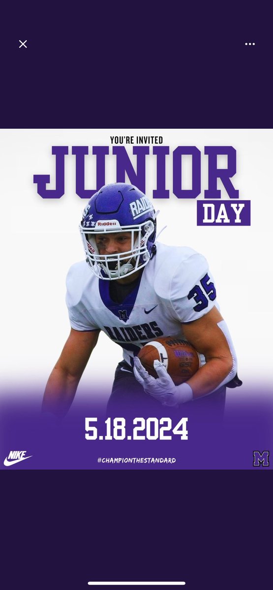 Thank you @NickKazandjian for the invite to Junior day. Grateful to say I’ll be there, I’m looking forward to it. 💜🤍