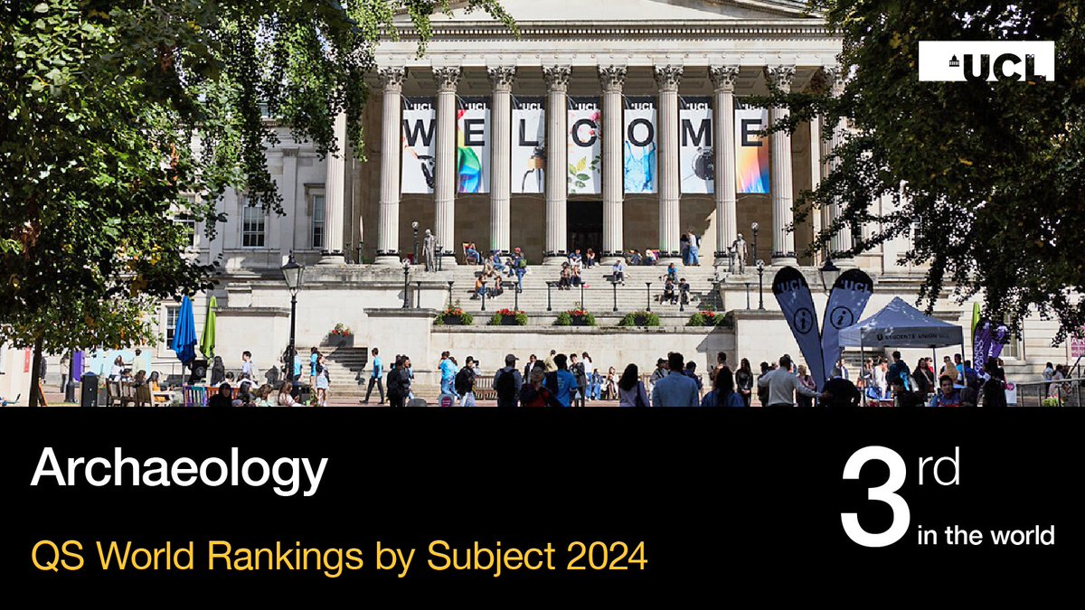 The UCL Institute of Archaeology has been ranked 3rd in the world in the QS World University Rankings by Subject for 2024. 📖bit.ly/3VUqPJI 1/2