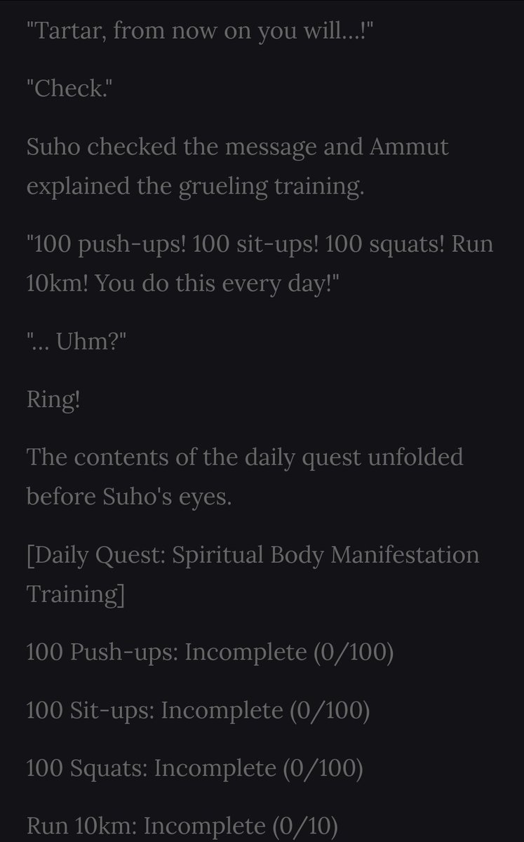 I feel like I have seen this training schedule somewhere #SoloLevelingRagnarok