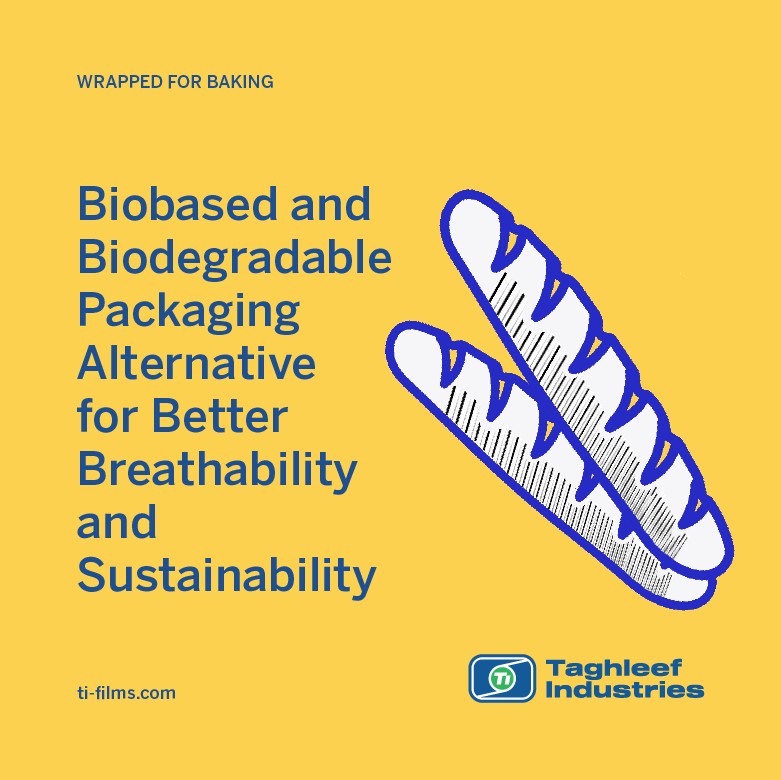 Increase the shelf life of your bread and the #sustainability of your packaging with #biobased & #biodegradable solutions provided by #TaghleefIndustries. #NATIVIA® film is the ideal solution for window bags for bread: made from renewable resources it boasts significant benefits.