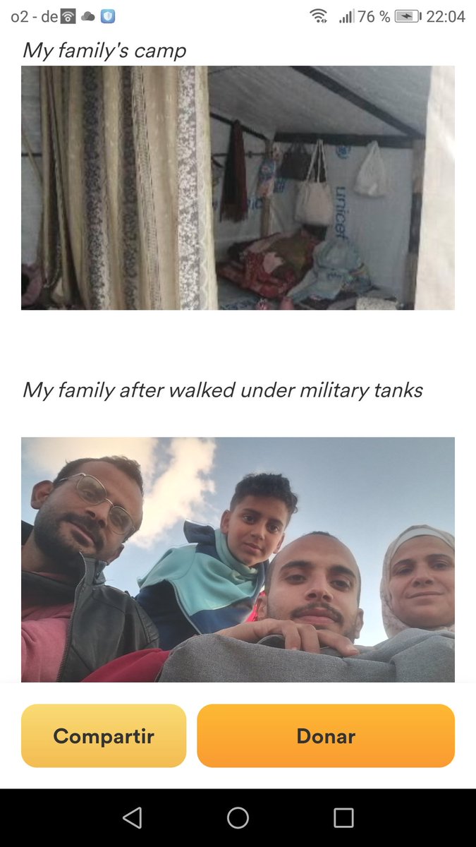 Donate & share to reunite this family! A part of the family was thankfully able to get to Egypt, but the brothers Abdul Rahman, Ismail and Ramzi & Ramzi's four small children are still in Gaza! Ismail has a bullet in his back & needs urgent medical care. gofund.me/ffc94975