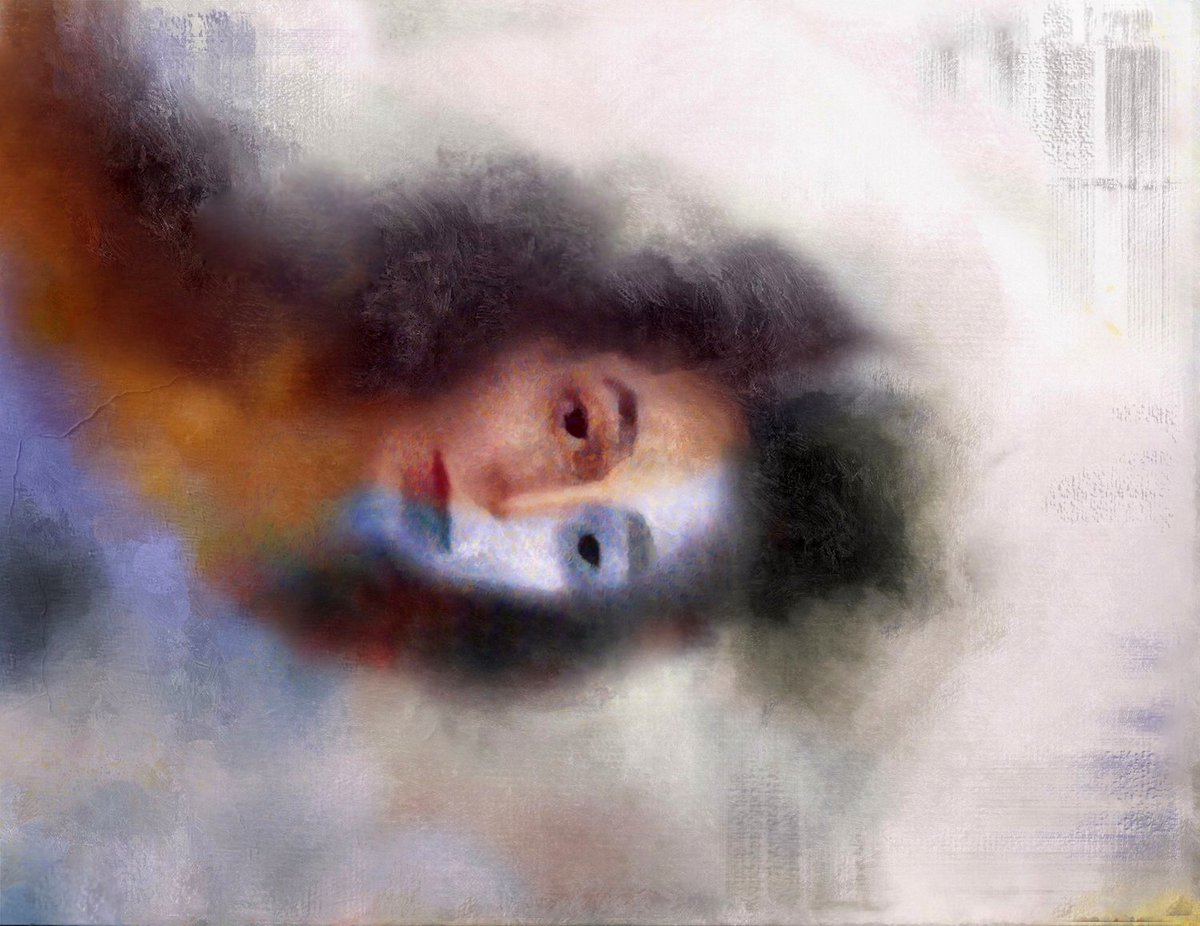 Experience the immersive artwork of #mdcBerlin researcher @BilgeUgursu during a vernissage this Friday, April 12 (5 PM) at @BIMSB_MDC! She uses a mix of media, blending her classical paintings with digital art, as shown in the piece 'Lunatic'. 👇 More: mdc-berlin.de/de/news/events…