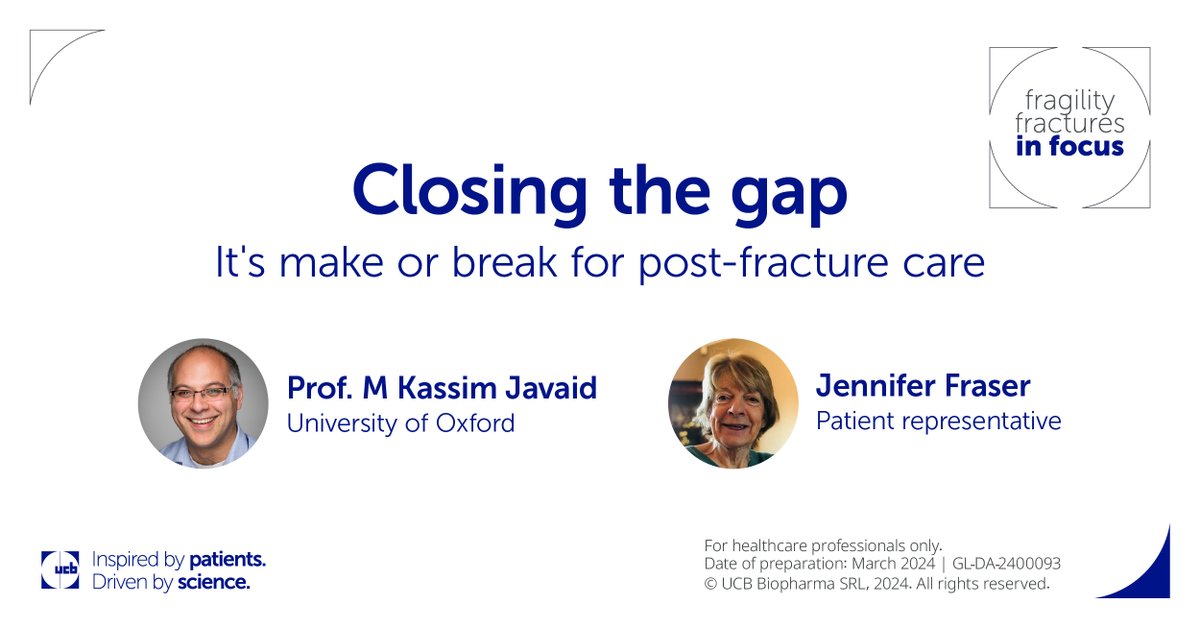 For healthcare professionals only. Listen to @KassimJavaid and Jennifer Fraser, who lives with #osteoporosis, explore the barriers to care for very high-fracture risk patients in the new episode of #FragilityFracturesinFocus. Dive in: open.spotify.com/episode/7DZrvy… #OsteoCongress