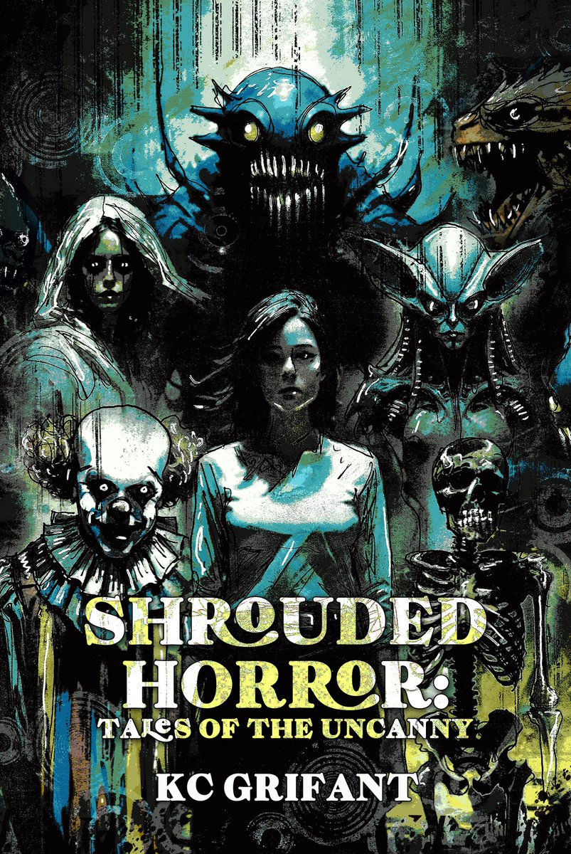 ✨✨ Cover reveal for my debut horror short story collection!! ✨✨ The cover is done by the fabulous @CarrionHouse & perfectly captures the menagerie of monsters in SHROUDED HORROR: TALES OF THE UNCANNY 😈👻💀 Available in July! Add to your GR shelf or msg me for an ARC 👆🏼