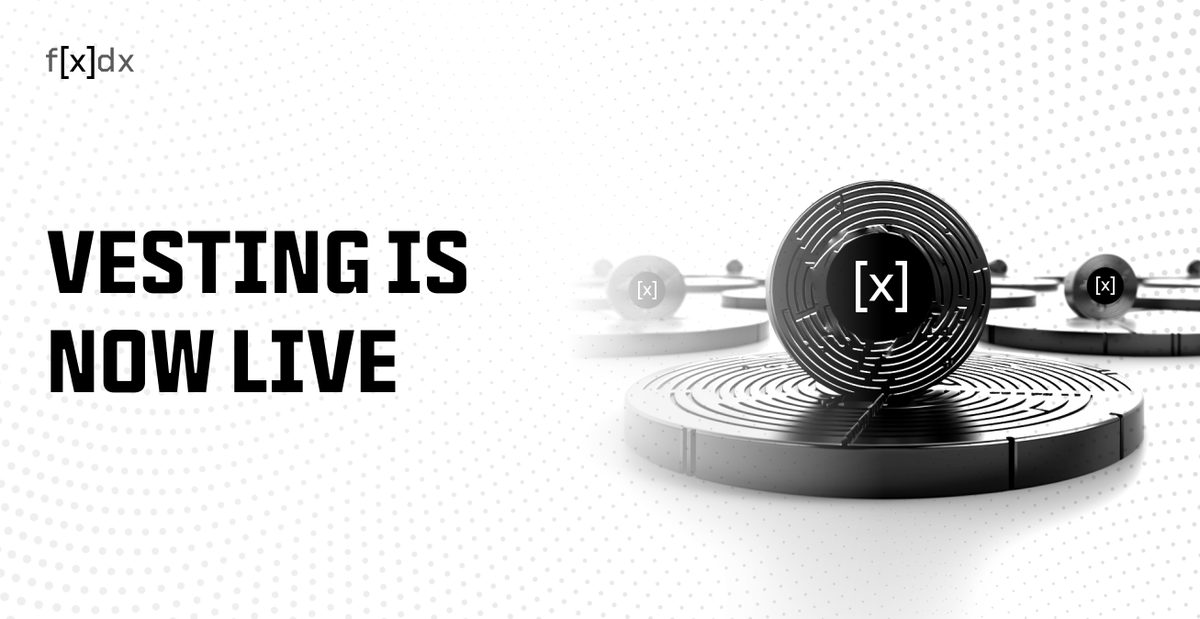 📣 VESTING UPDATE 📣  

Dear Community Members,  

We're excited to announce the long-awaited launch of the vesting program.
  
You can now begin vesting your tokens at :  

🔗 app.fxdx.exchange/vestEsfxdx  

Happy vesting🥂!