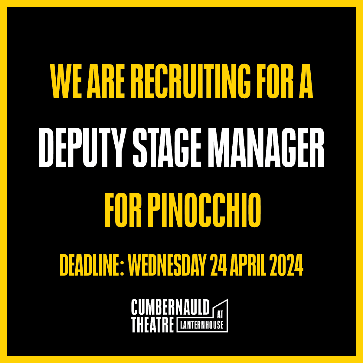 📣 OPPORTUNITY ALERT! We is currently seeking an experienced Deputy Stage Manager for our upcoming Christmas Mainstage production of “Pinocchio”. Follow this link for some more information and to apply: lanternhousearts.org/about-us/jobs/