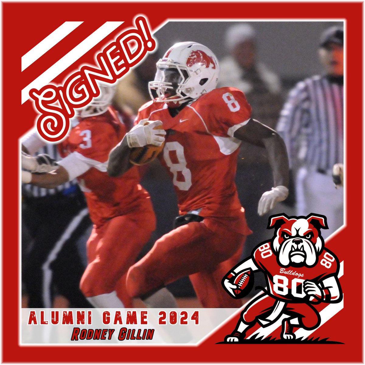 🏈 Shoutout to an All-Time great, Rodney Gillin, for being 1st alum to sign up for 80th Season Alumni Flag Football Game! You can see @iRodTheGr8 & many more former Bulldogs back at @GurskiStadium on Sat 9/14/2024! 🫡 Interested? Sign up @ forms.gle/JvHjo4rcu36GWG… #WilsonSD