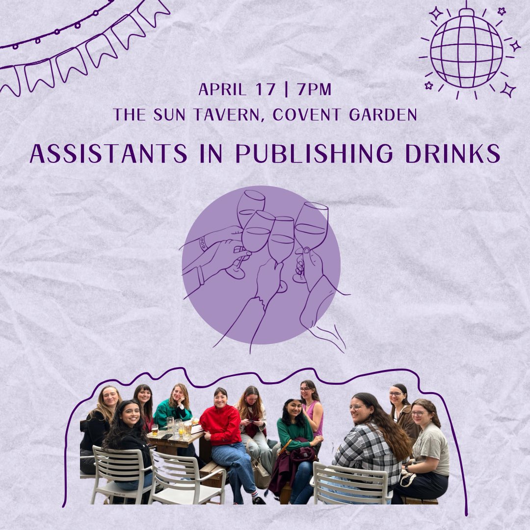 Join us for some early evening drinks to get to know other assistants in publishing! 🥂 ⏰ 7PM 📆 April 17 📍 The Sun Tavern, 66 Long Acre We'll prepare better if you RSVP! thesyp.org.uk/event/assistan…