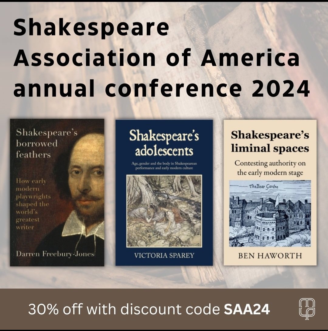 Get 30 percent off SHAKESPEARE'S BORROWED FEATHERS with the below discount code! The book is priced at £25 / $37 @ManchesterUP @SAAupdates #BookTwitter #Shax2024 #Shax24 Hope everyone has a great time at this wonderful conference. manchesteruniversitypress.co.uk/9781526177322/