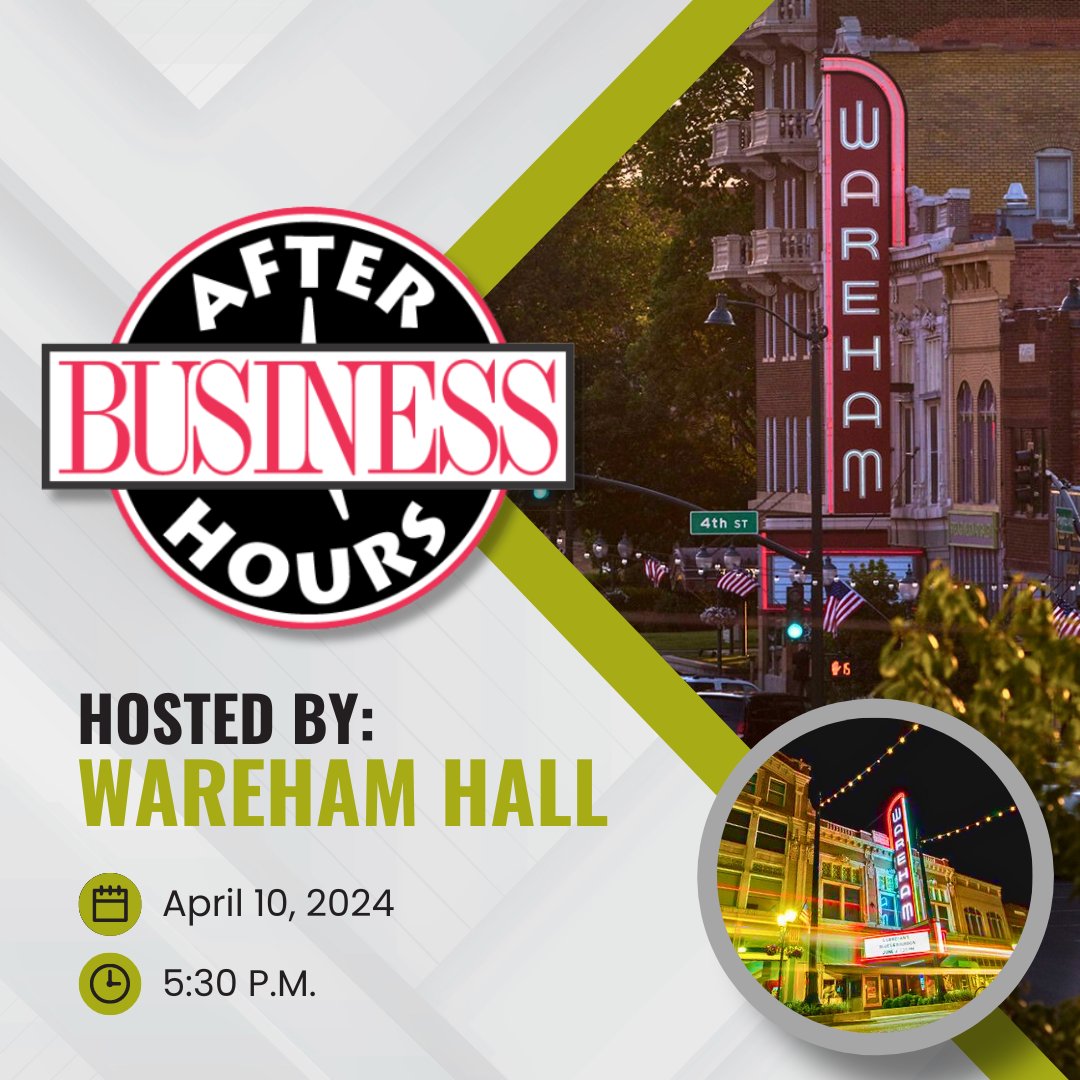 Register by noon today for the April Business After Hours hosted by Wareham Hall.